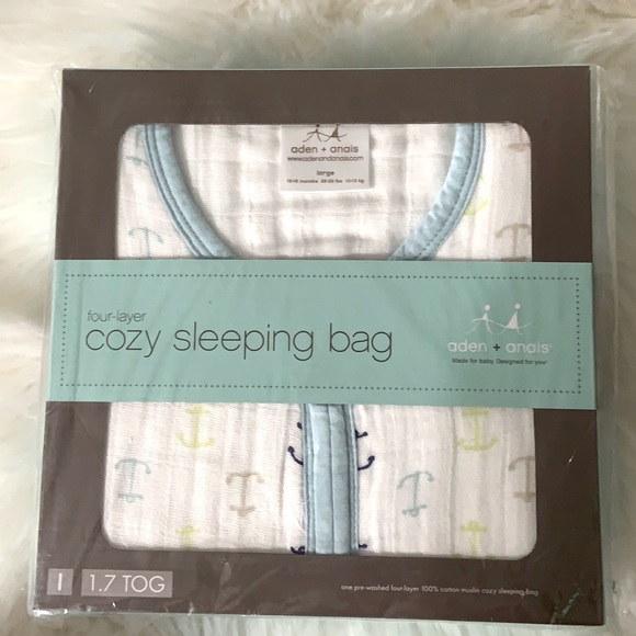 L- Aden+Anais High Sea- Anchor Cozy Sleeping Bag - Picture 3 of 6